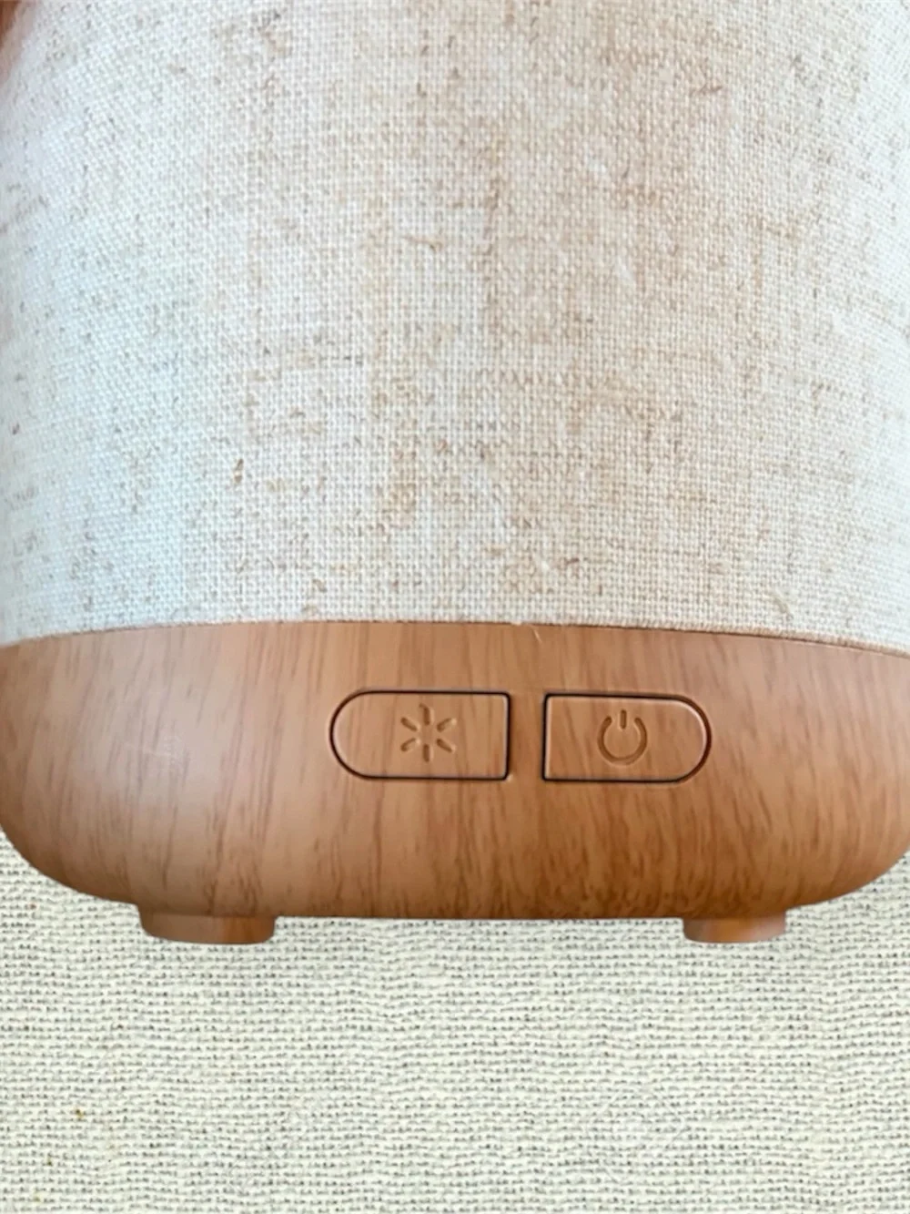 Wood Grain Essential Oil Diffuser LED Lamp